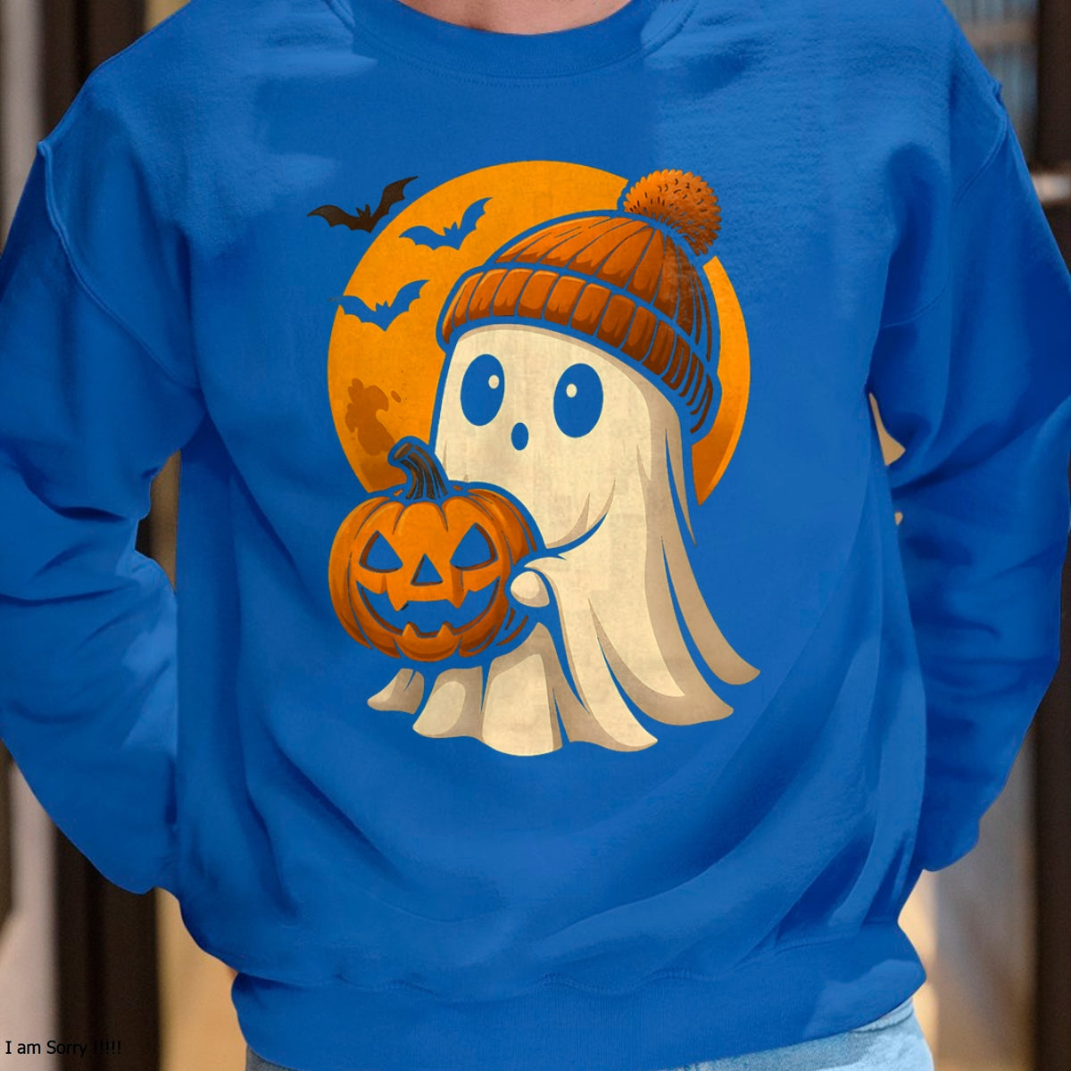 Lindo fantasma con calabaza para fiesta de disfraces de Halloween, camiseta espeluznante - Camiseta/Sudadera con capucha unisex de Halloween - NGHL00