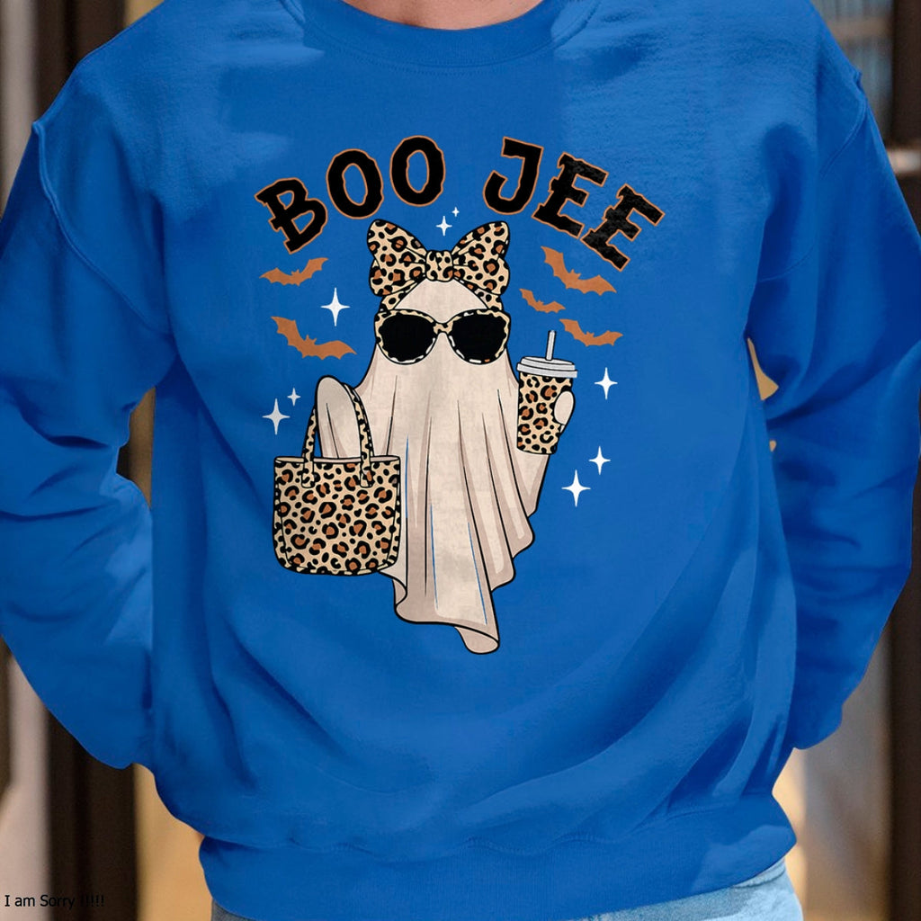 Camiseta Boo JEE Boujee con Fantasma Rosa para Halloween y Vibras de Octubre - Camiseta/Sudadera Unisex de Halloween - NGHL00 (Copia) (Copia) (Copia)