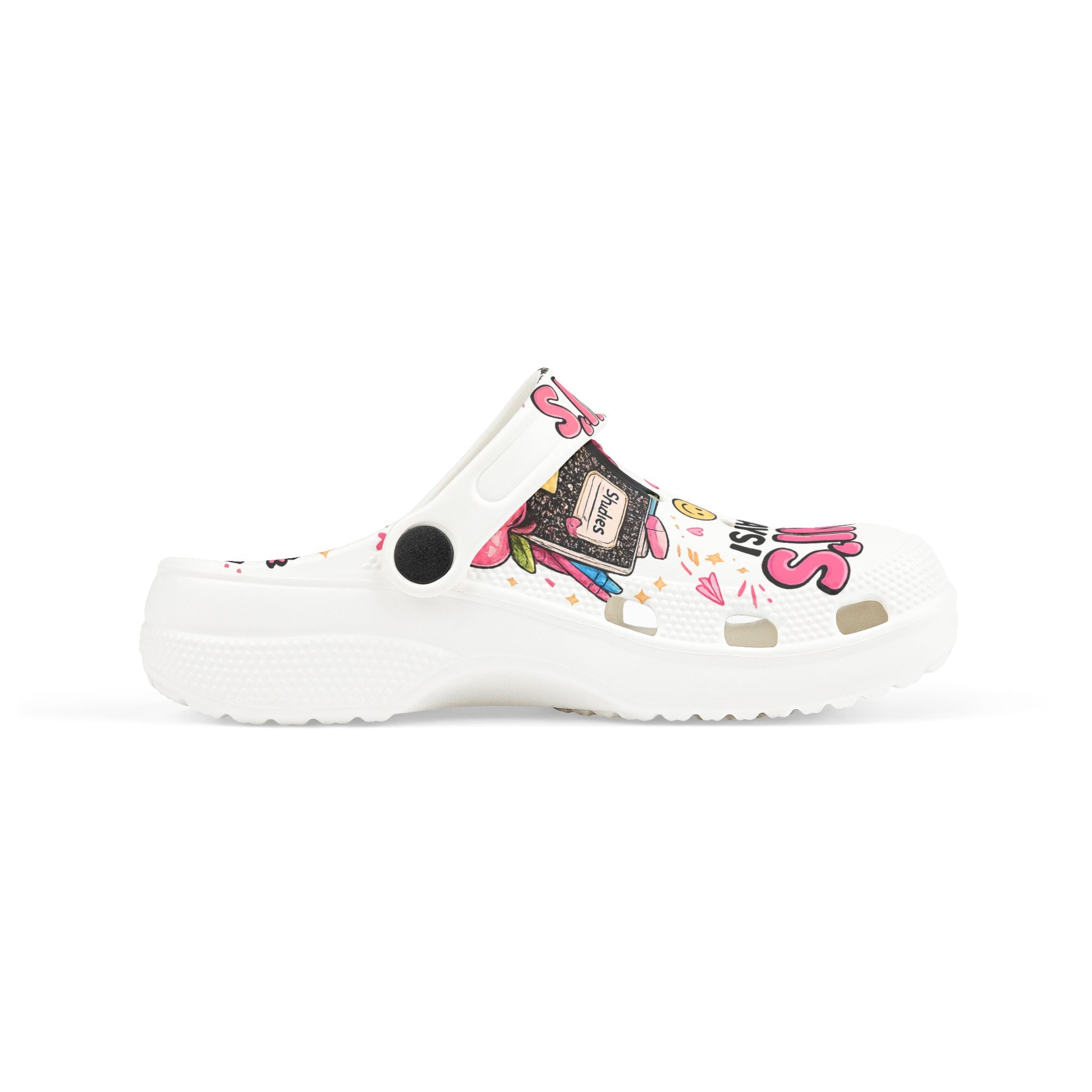 Personalized Kids Clogs — “Milani’s School Days” EVA Foam Slip-Ons