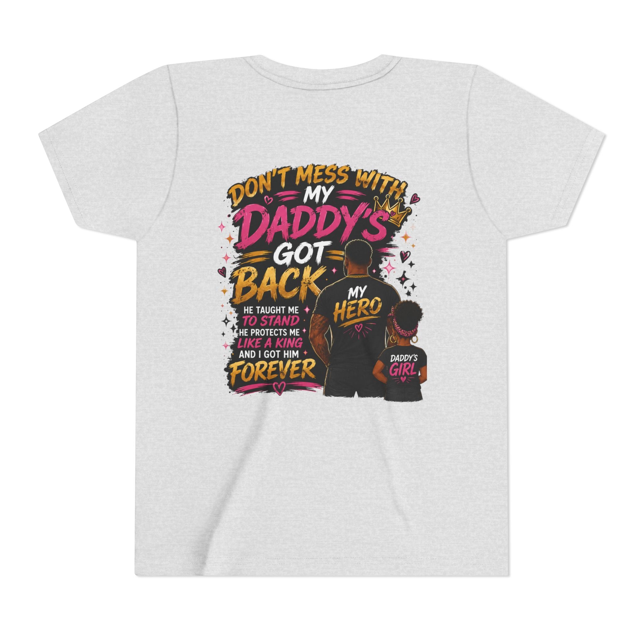 Daddy & Me Youth Tee — "Protected by My Daddy" Father-Daughter Graphic Shirt