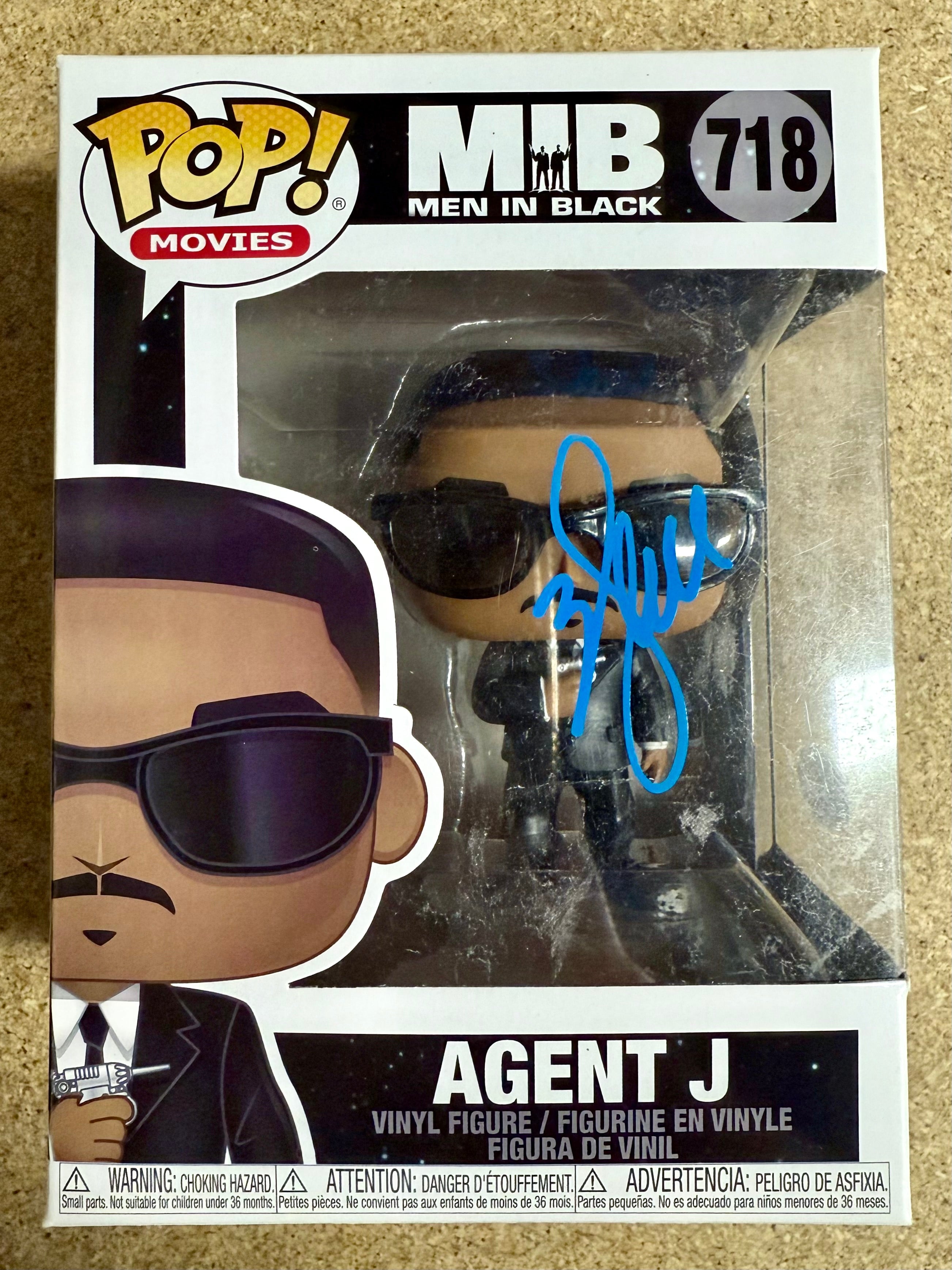 Will Smith, Agente J, Men In Black Funko Pop! Exclusivo #718 Firmado con Certificado de Autenticidad JSA