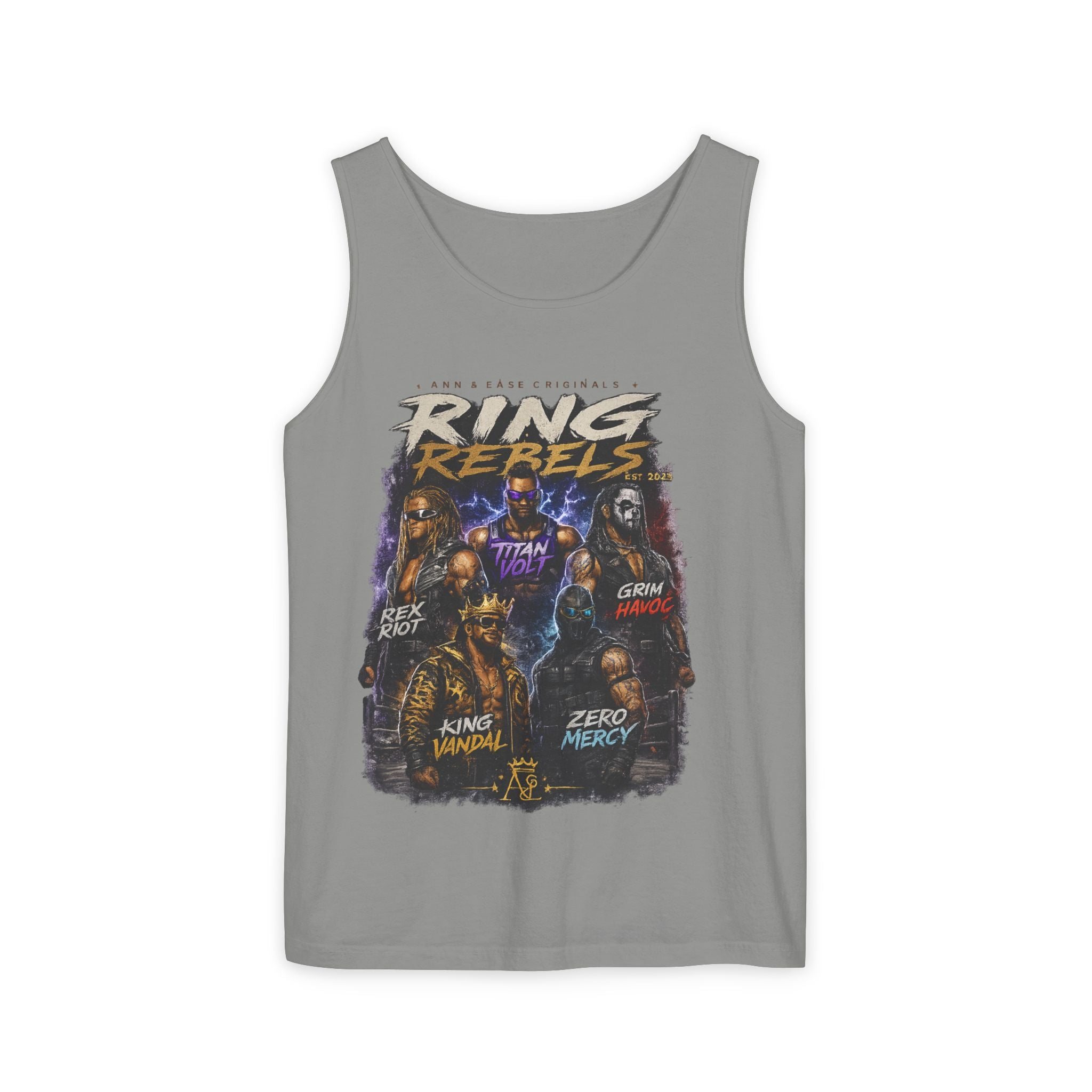Ring Rebels Tank Top — Vintage Wrestling Crew Graphic
