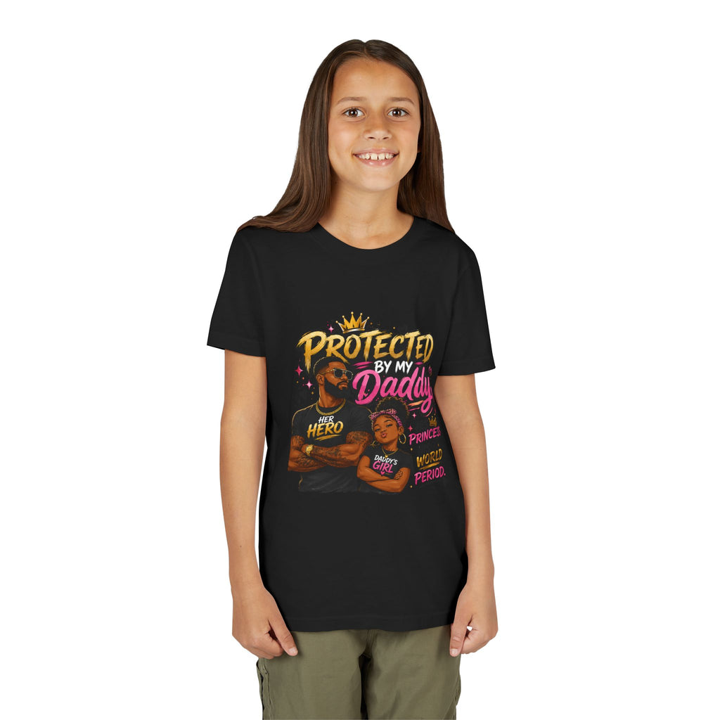 Daddy & Me Youth Tee — "Protected by My Daddy" Father-Daughter Graphic Shirt