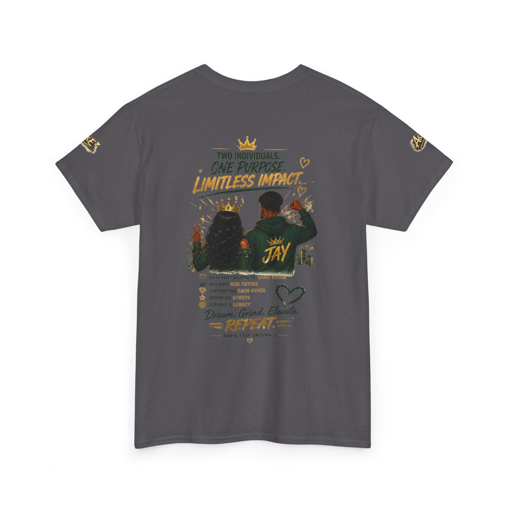 Camiseta gráfica para parejas Lead Together — Camiseta inspiradora para parejas "Built Different"