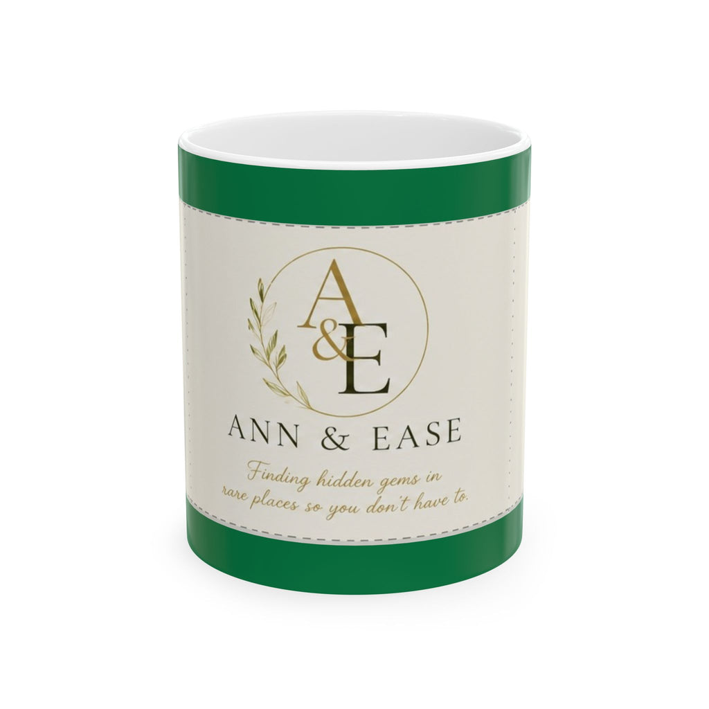 Ann & Ease Logo Ceramic Mug – Branded Coffee Cup (11oz/15oz)