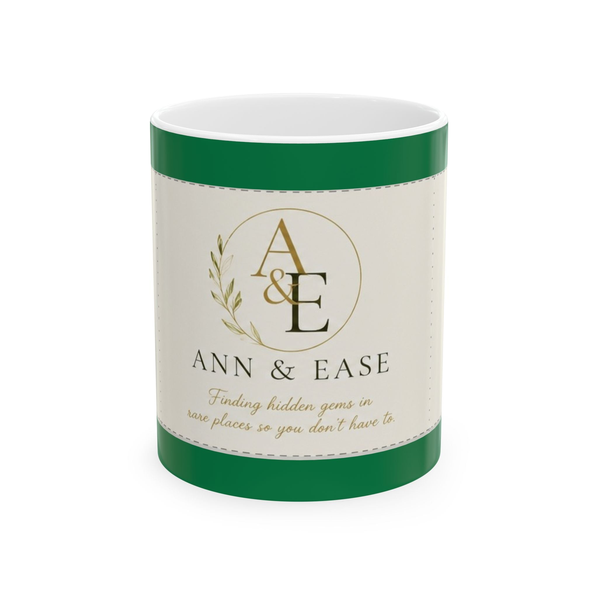 Ann & Ease Logo Ceramic Mug – Branded Coffee Cup (11oz/15oz)