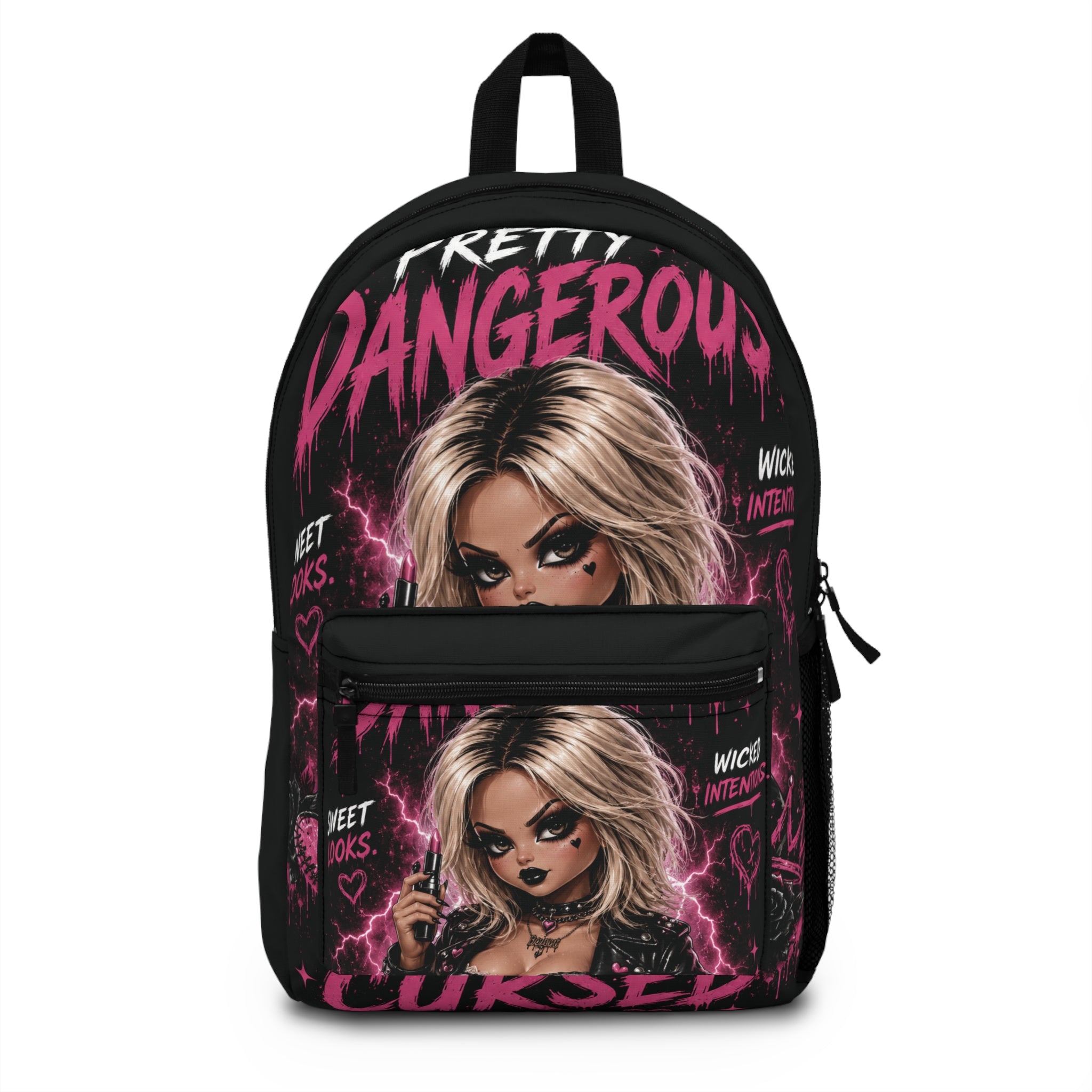 Mochila Pretty Dangerous — Mochila escolar gótica glam brujesca