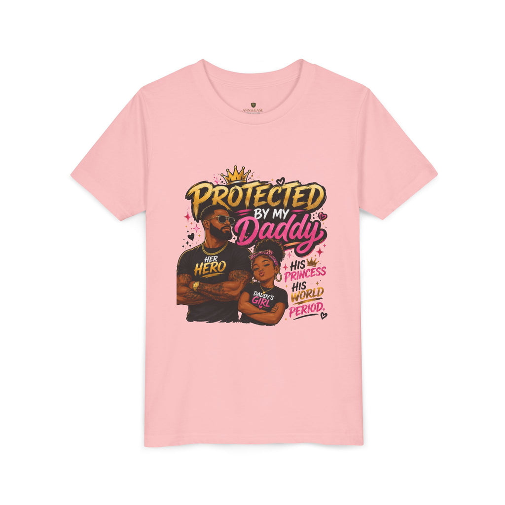 Daddy & Me Youth Tee — "Protected by My Daddy" Father-Daughter Graphic Shirt