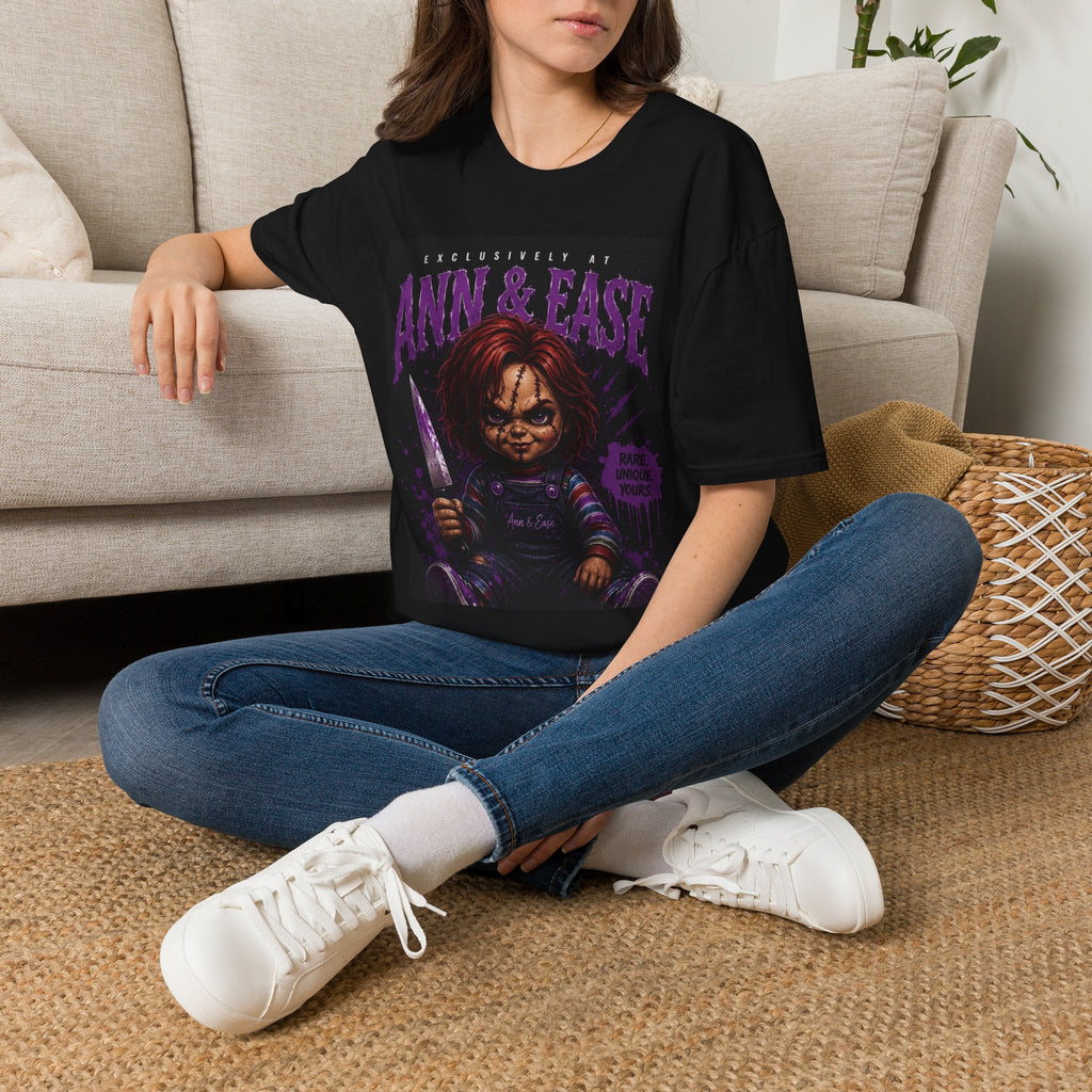 Chucky Horror Movie T-Shirt — "Ann & Ease" Retro Killer Doll Graphic Tee