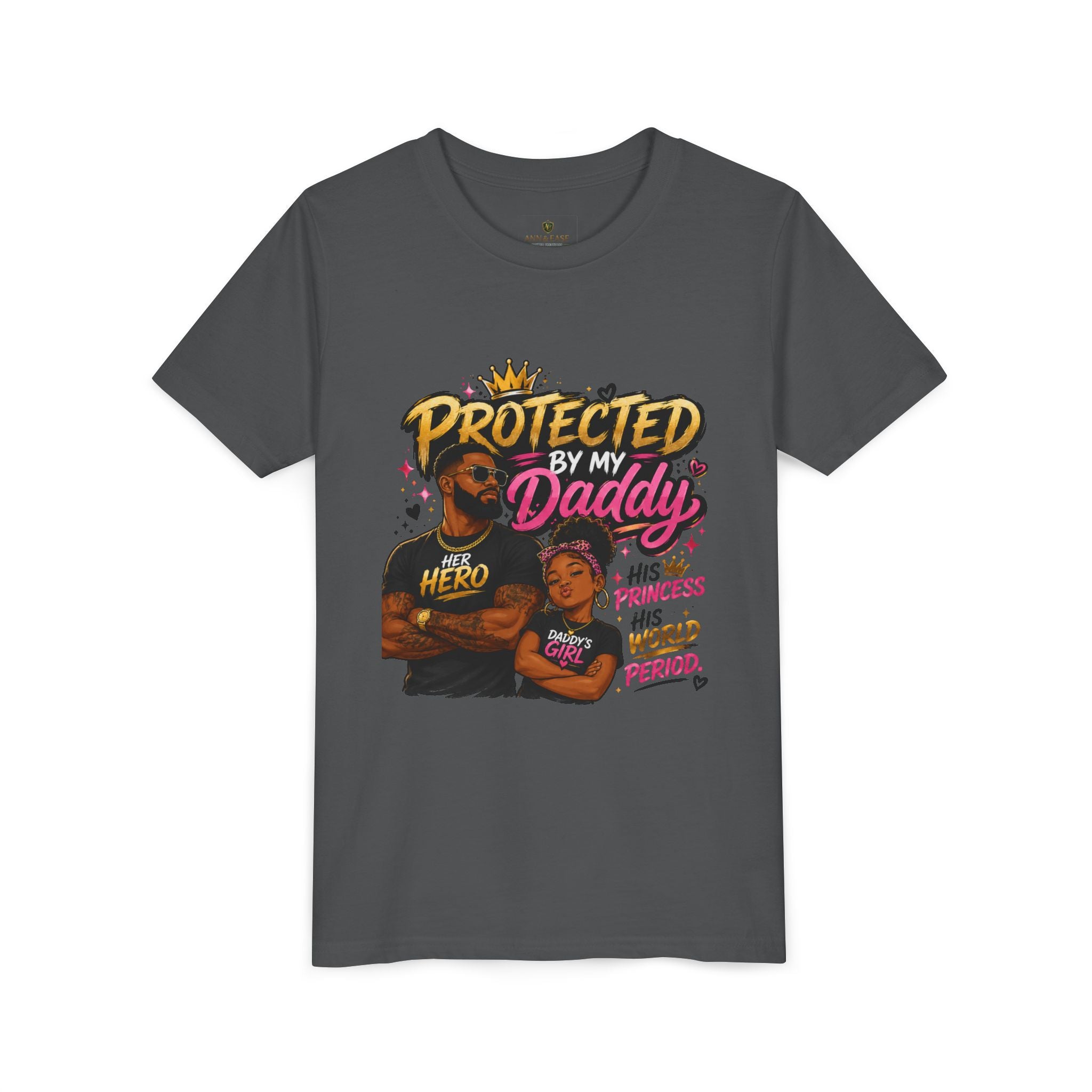 Daddy & Me Youth Tee — "Protected by My Daddy" Father-Daughter Graphic Shirt