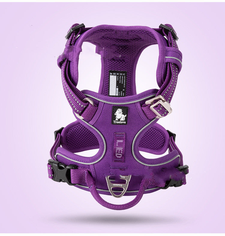Nylon Dog Harness Vest — 10 Colors, Sizes XS–XL