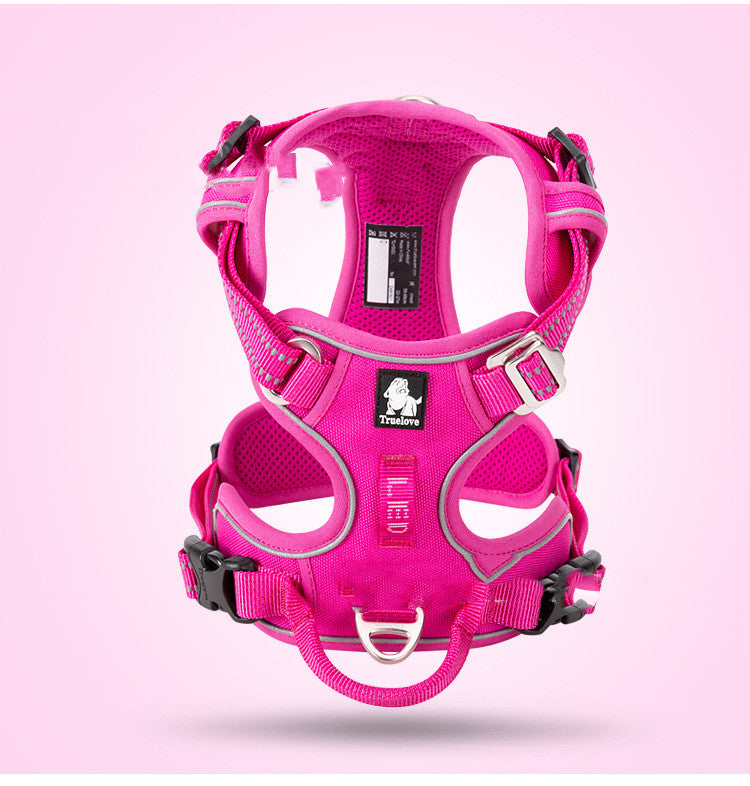 Nylon Dog Harness Vest — 10 Colors, Sizes XS–XL