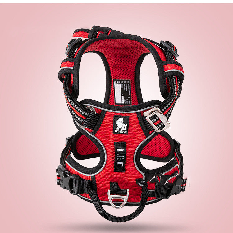 Nylon Dog Harness Vest — 10 Colors, Sizes XS–XL