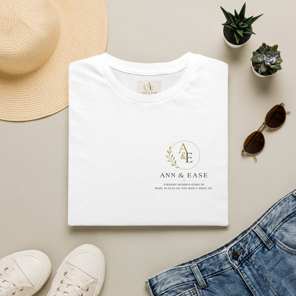 Minimal Monogram Tee — "A & E" Ann & Ease Logo T-Shirt