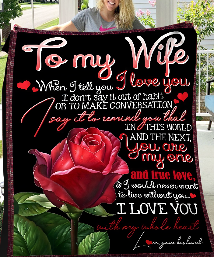 To My Beautiful Wife Blanket – All My Love From Your Husband (SKU26B-01-68)