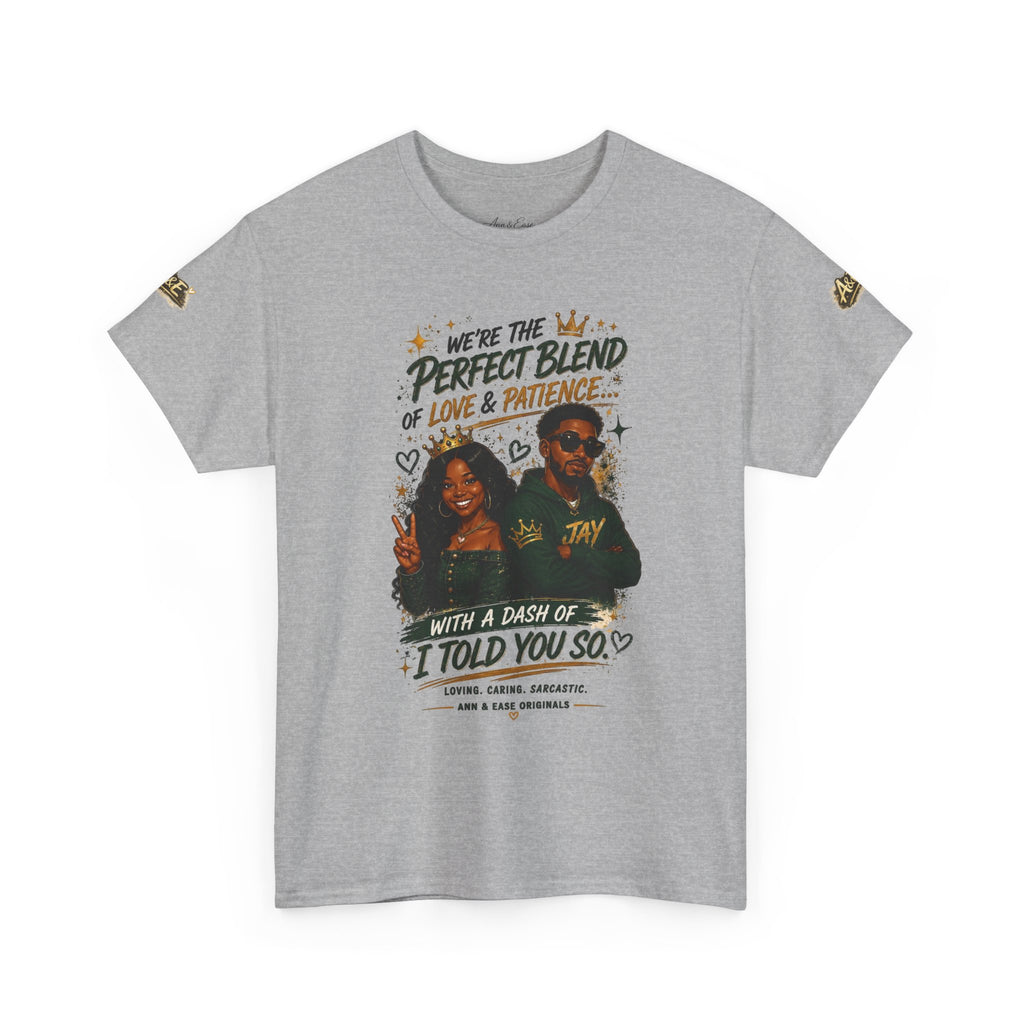 Camiseta para parejas "Perfect Blend" — Camiseta a juego "Te lo dije"