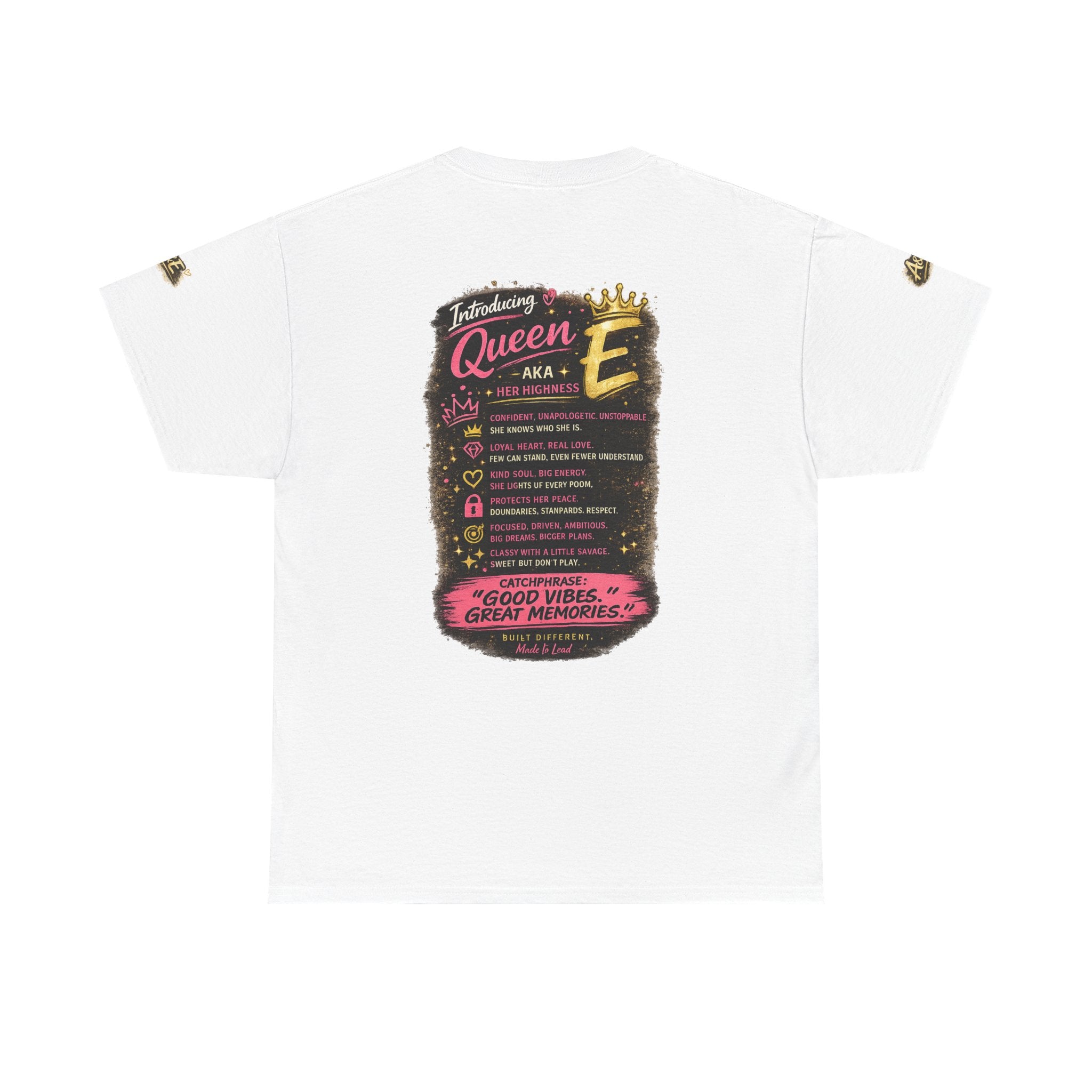 Camiseta — Camiseta gráfica afrocéntrica "Introducing Queen E" — Hecha diferente, Buenas vibraciones