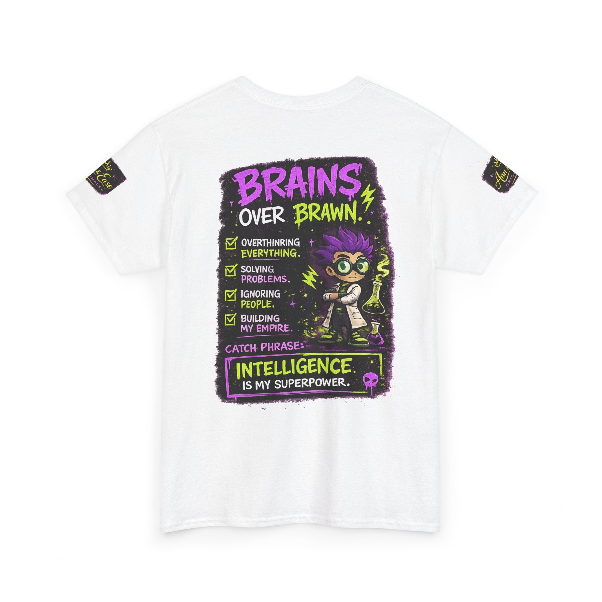 Dr. Hex Mad Scientist T-Shirt — 'Brains Over Brawn' Graphic Tee