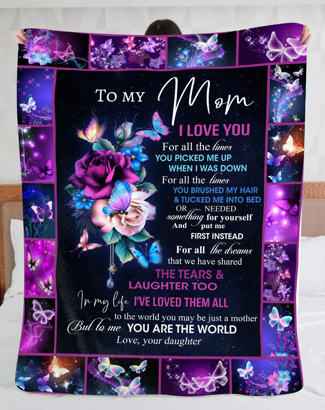 A mi mamá Manta de hija