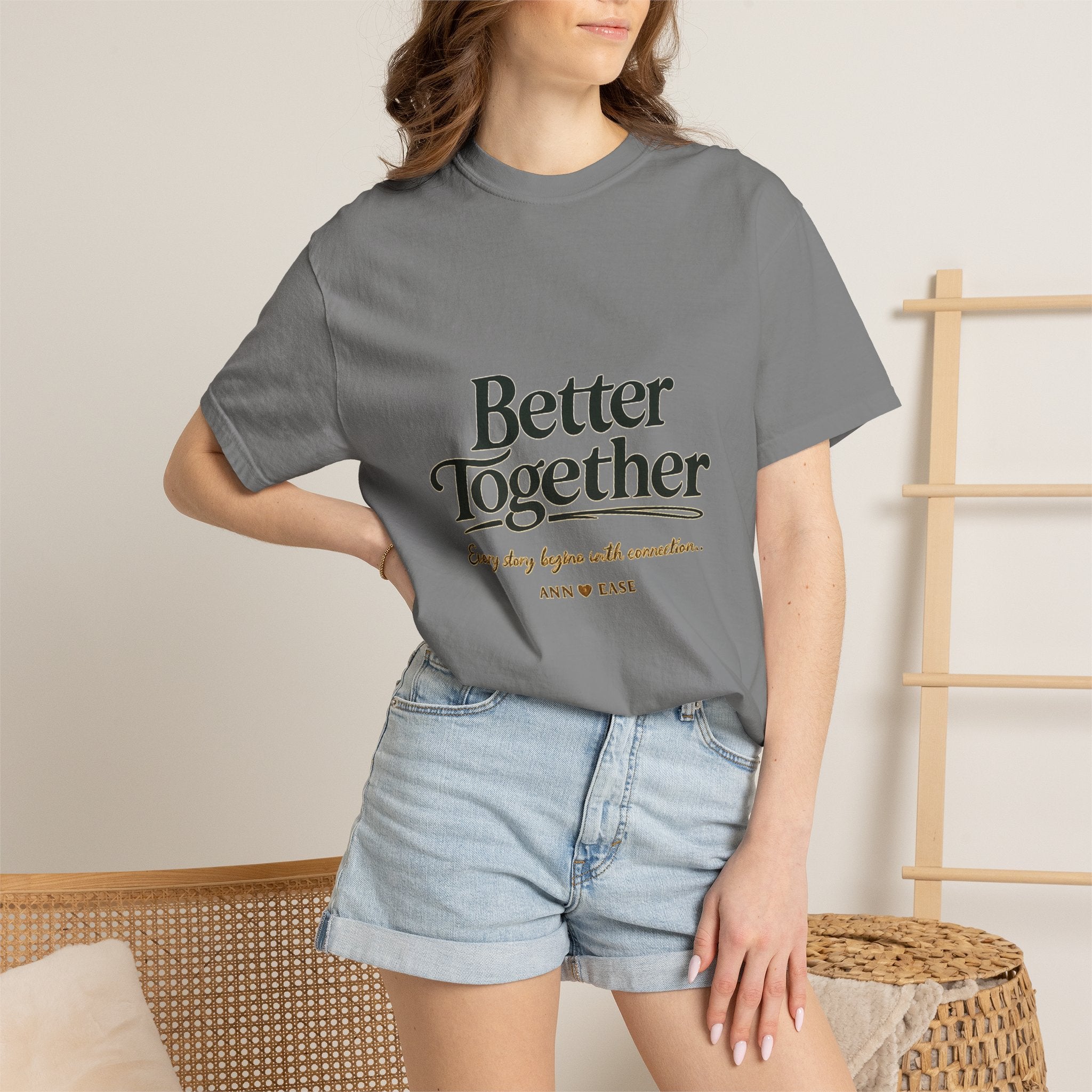 Better Together T-Shirt — “Better Together” Graphic Tee with Cozy Cottage Back Print