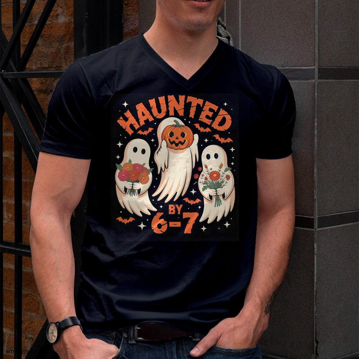 Camiseta 67 Meme Halloween Embrujado por 6 7 Seis Siete - Camiseta/Sudadera Unisex de Halloween - NGHL00 (Copia)