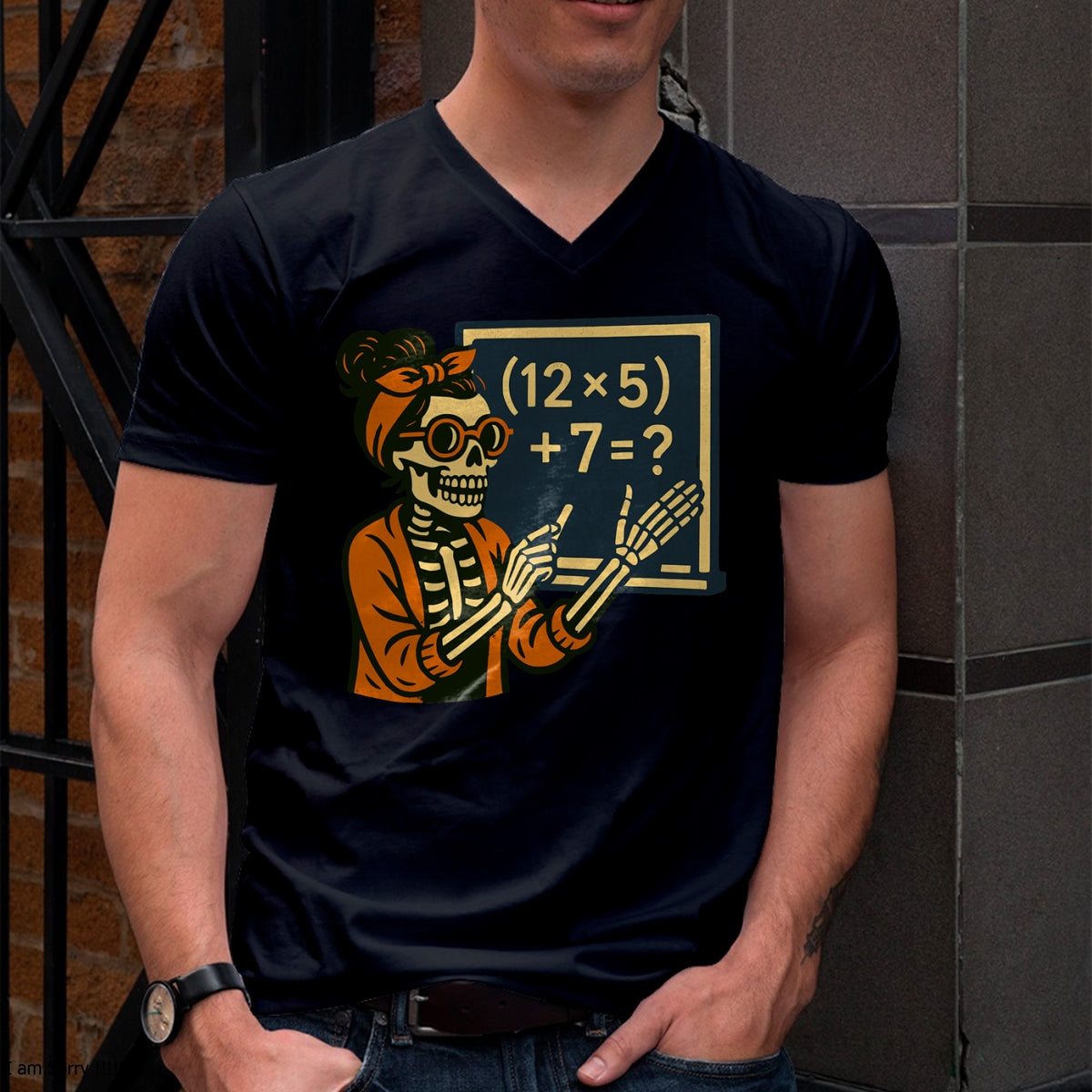 67 Teacher Halloween Skeleton Six Seven Meme Brainrot Math T-Shirt - Camiseta/Sudadera Unisex de Halloween - NGHL00
