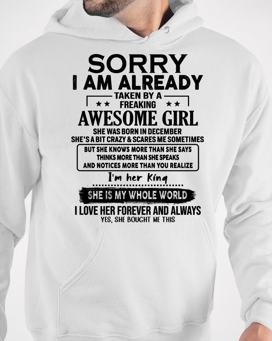 December - Awesome Girl born in December - Special gift for your boyfriend - HL12 (SKU.AT16)