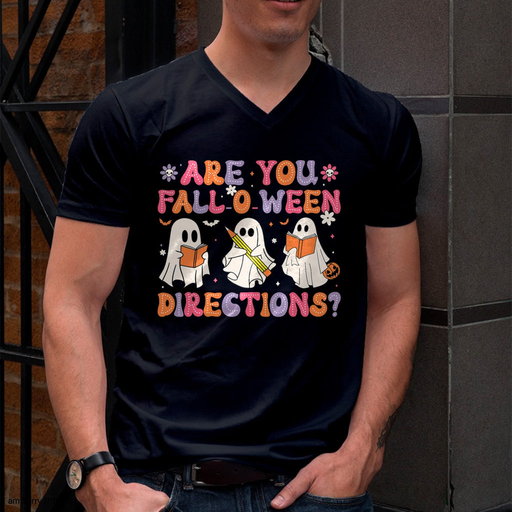 Camiseta de Halloween con Fantasma de Profesor de Instrucciones "¿Estás de Halloween?" - Camiseta/Sudadera Unisex de Halloween - NGHL00 (Copia)