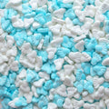 Oasis Supply Grageas y figuras de azúcar para baby shower – Decoración comestible para pasteles, magdalenas y galletas – Decoración para hornear para fiestas de revelación de género, niño, niña y neutras (Pies de bebé - Azul)