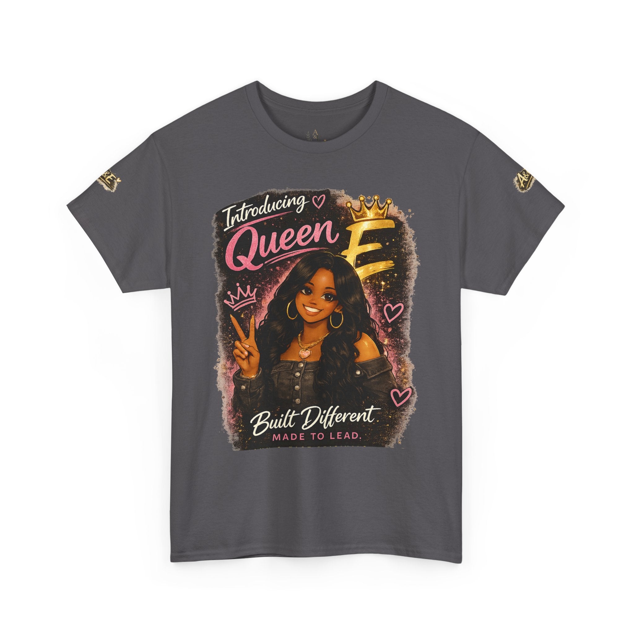 Camiseta — Camiseta gráfica afrocéntrica "Introducing Queen E" — Hecha diferente, Buenas vibraciones