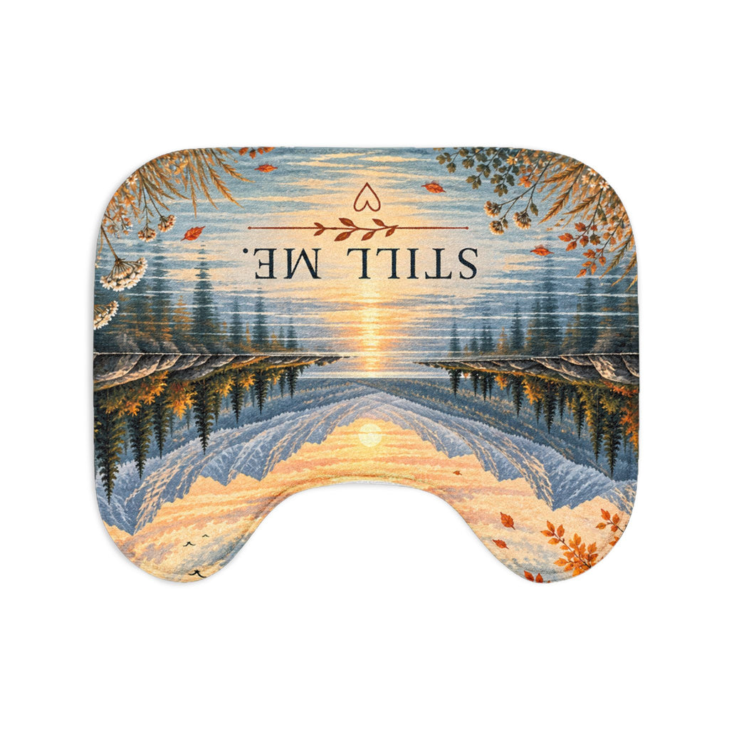 Inspirational Mountain Lake Bath Mat Set – "Won't Fold Under Pressure" 3-Piece Bathroom Rug