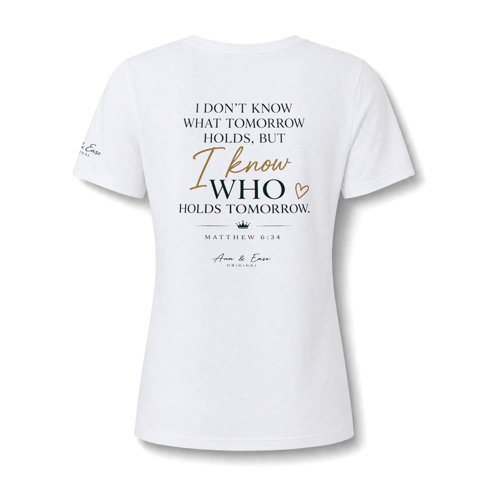 Women's V-Neck Tee — "God's Plan > My Plan Always" Faith Graphic