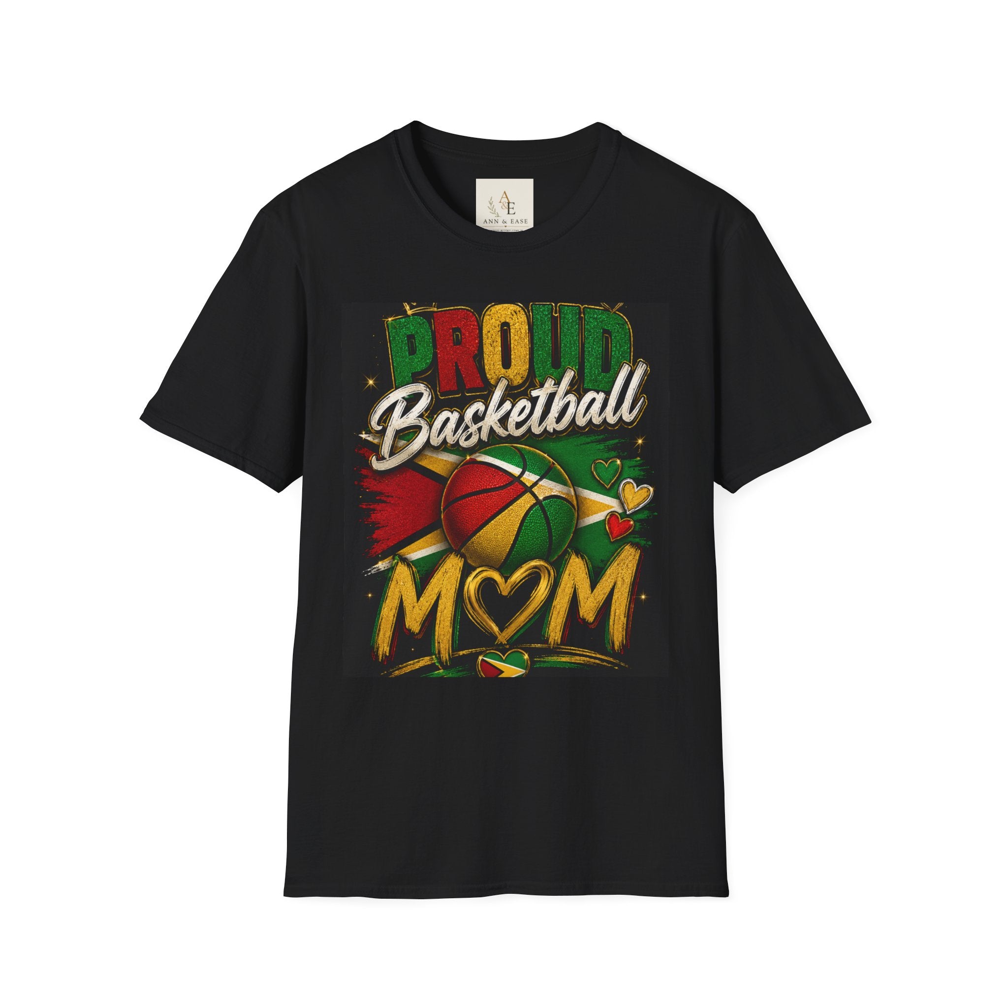 Proud Basketball Mom T-Shirt – Colorful Retro Hoop Fan Tee