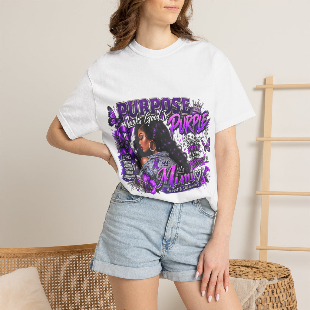 Mimi Purpose Purple T-Shirt — Breast Cancer Awareness Tribute