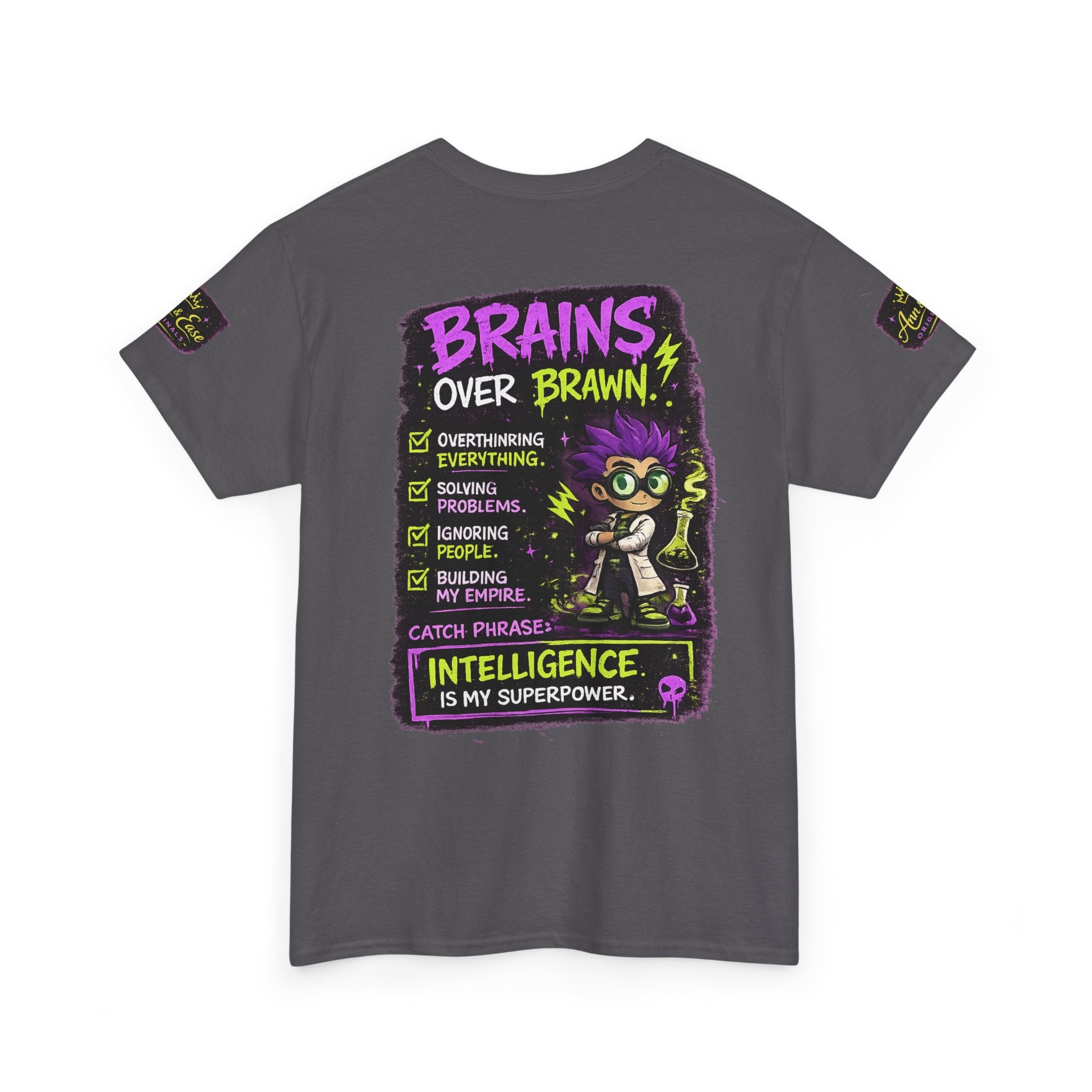 Dr. Hex Mad Scientist T-Shirt — 'Brains Over Brawn' Graphic Tee