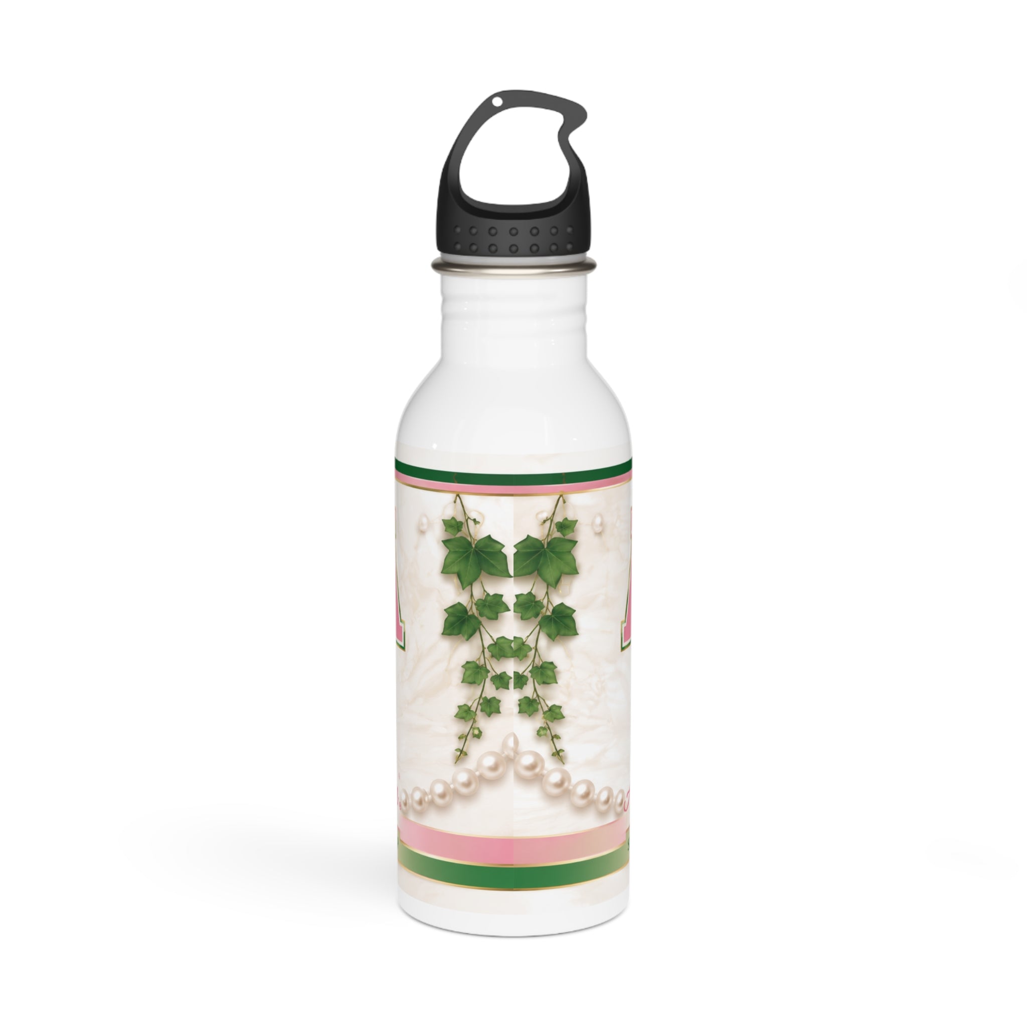 Alpha Kappa Alpha 1908 Stainless Steel Water Bottle – Sorority Pearl & Ivy Day Hydration Bottle