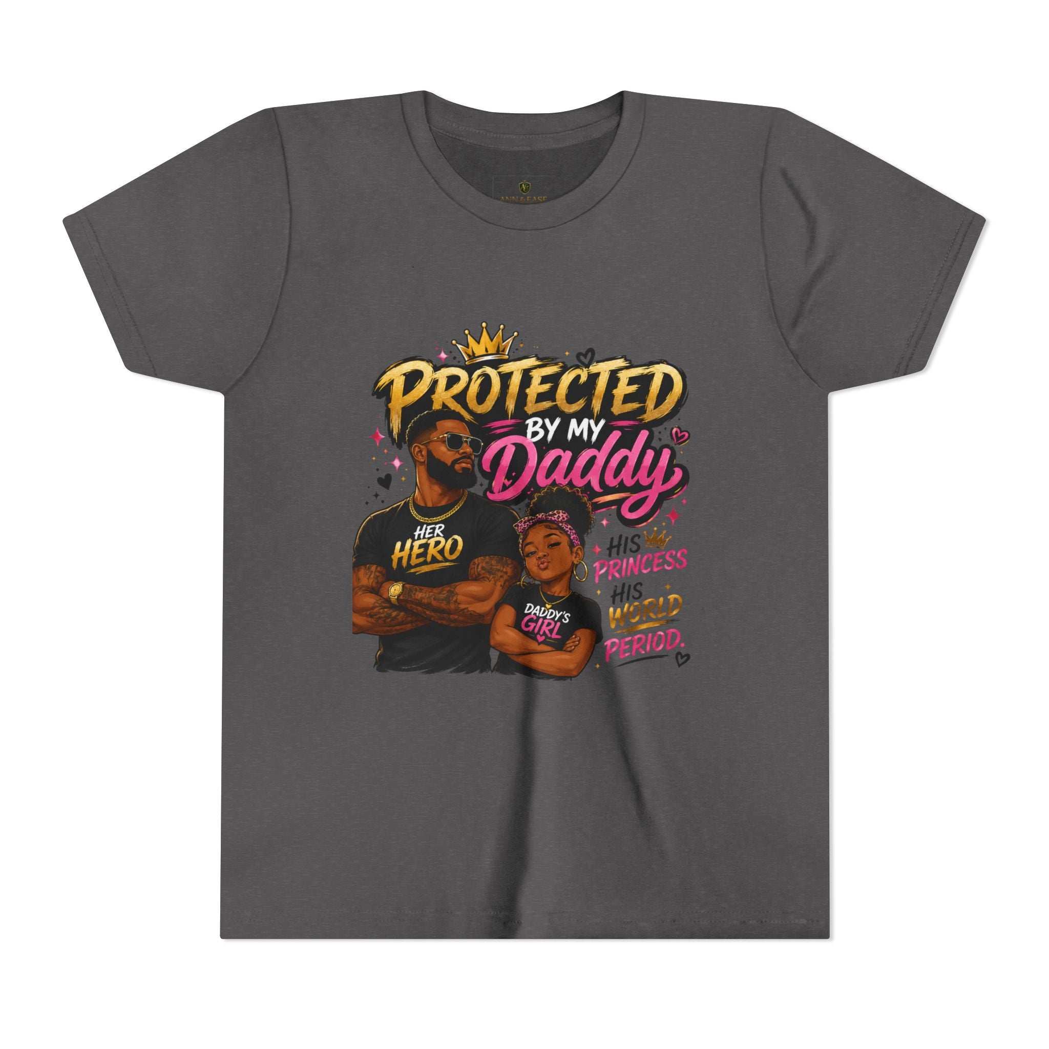 Daddy & Me Youth Tee — "Protected by My Daddy" Father-Daughter Graphic Shirt