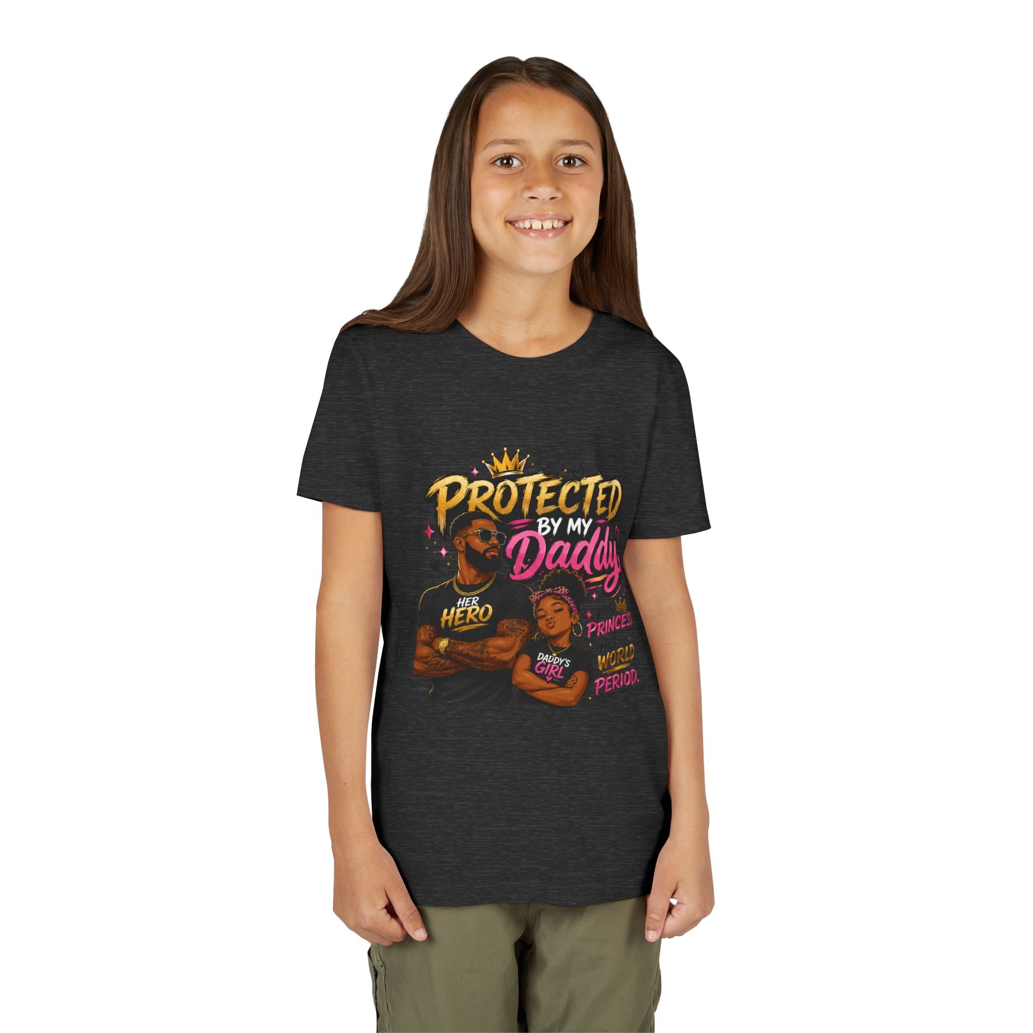 Daddy & Me Youth Tee — "Protected by My Daddy" Father-Daughter Graphic Shirt