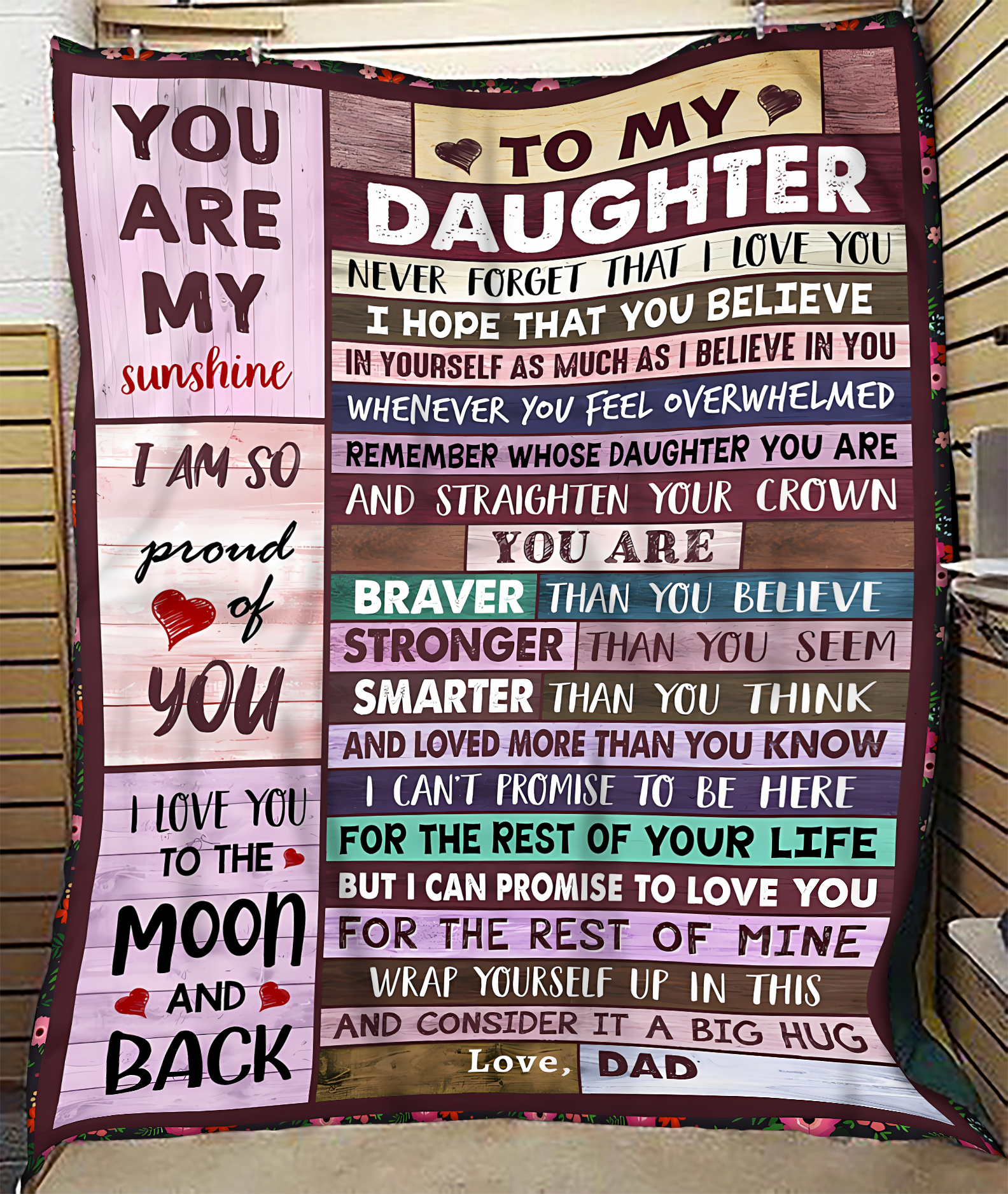 MANTA PARA MI HIJA – REGALO DE CONFORT Y ABRIGO DE PAPÁ Manta de Vellón Sherpa NGHL00