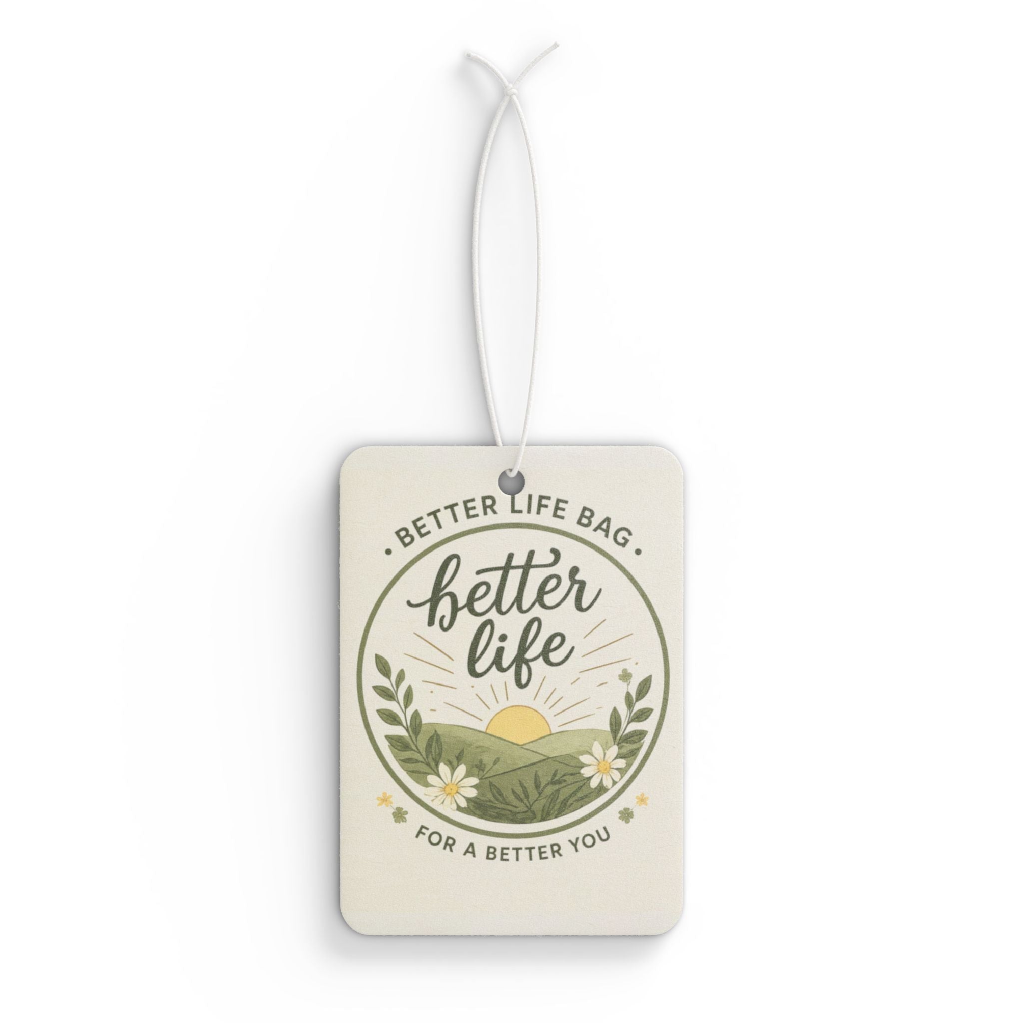 Car Air Freshener — "Better Life" Botanical Scented Car Charm (Sunrise Meadow Design)