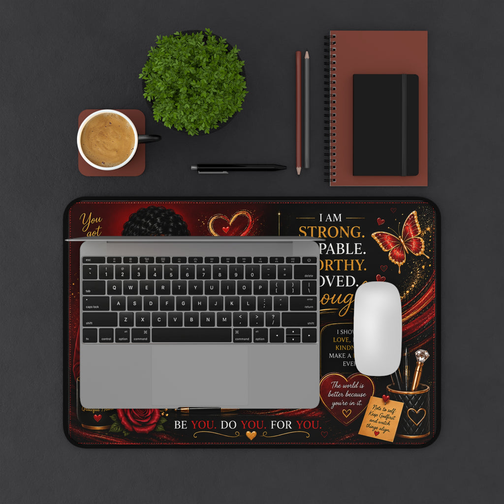 Tammy Inspirational Desk Mat — Motivational Office Mouse Pad for Women