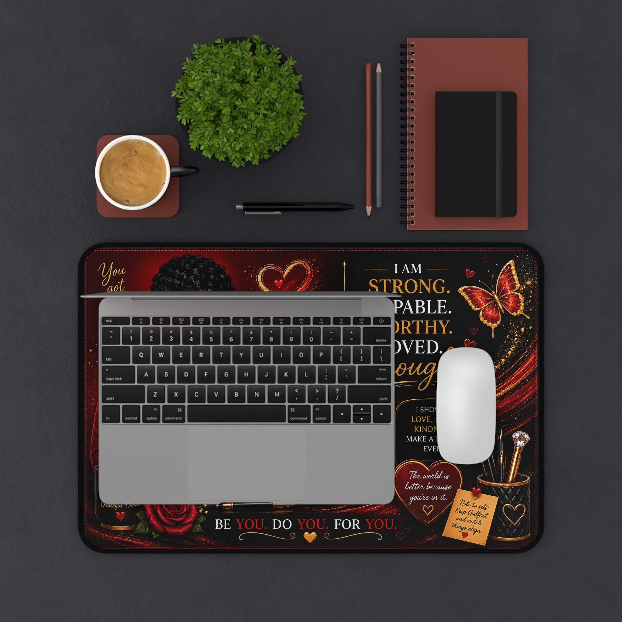 Tammy Inspirational Desk Mat — Motivational Office Mouse Pad for Women