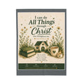 Manta de felpa Christian Velveteen — Manta inspiradora "Todo lo puedo en Cristo que me fortalece"