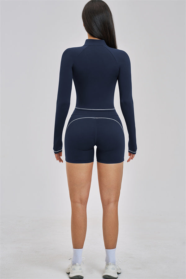 Conjunto de 3 piezas de chaqueta, top corto y pantalón corto Unbound
