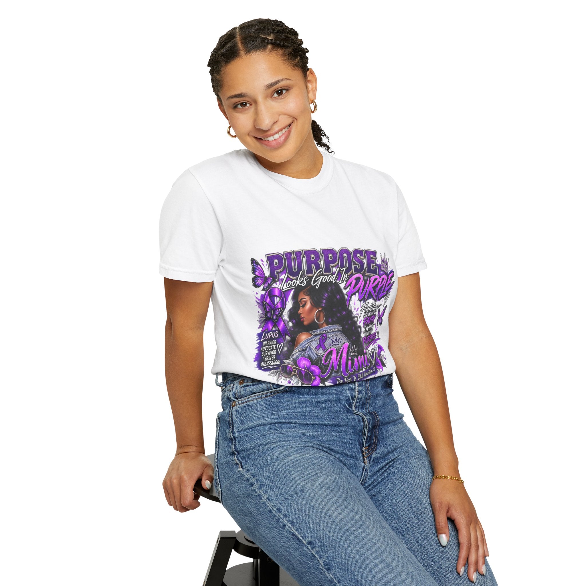 Mimi Purpose Purple T-Shirt — Breast Cancer Awareness Tribute