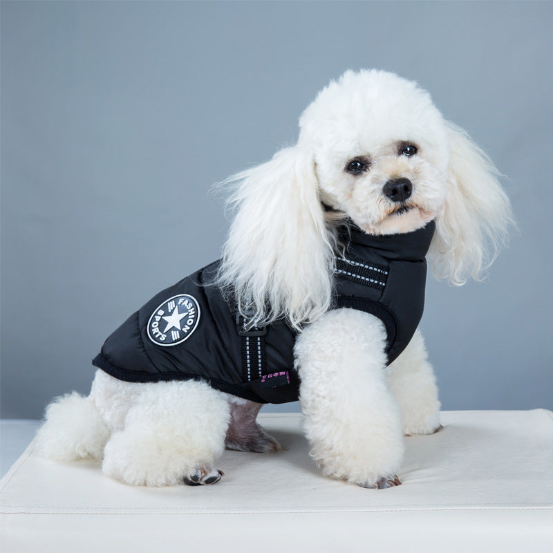 Waterproof Dog Coat with Harness — 7 Colors, Sizes XS–4XL