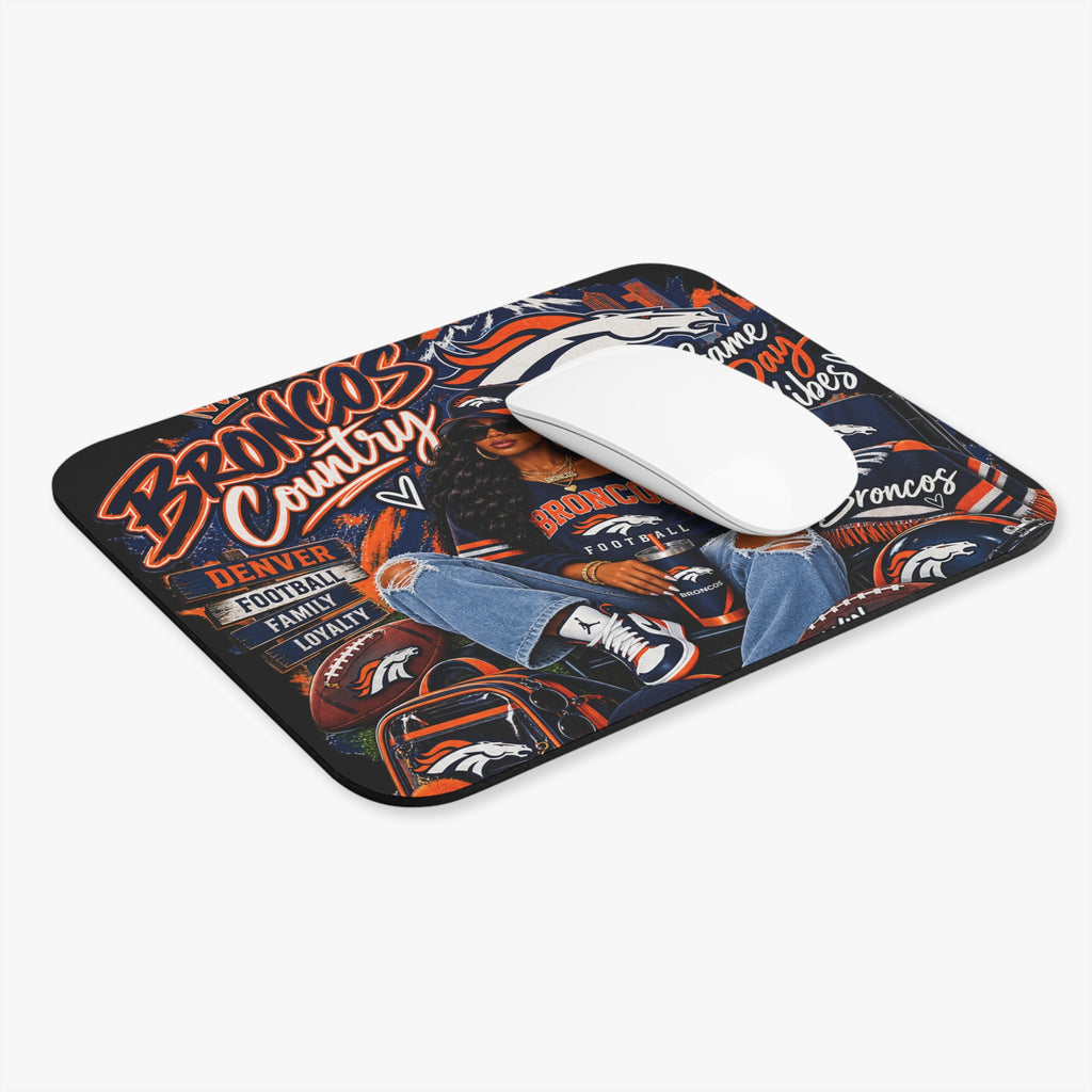 Broncos Country Game Day Mouse Pad — Denver Football Fan Desk Mat