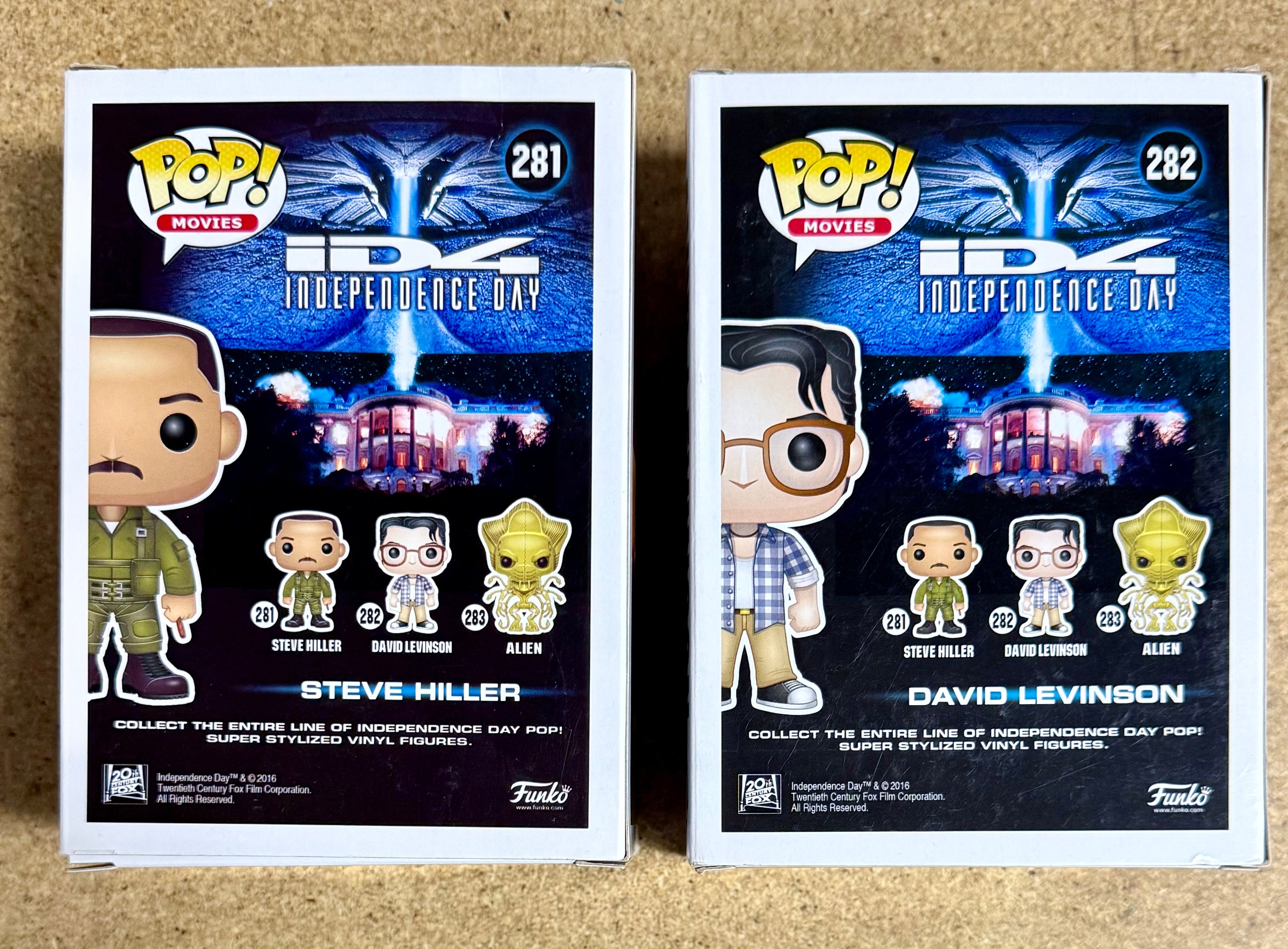 Will Smith (Steve Hiller) & Jeff Goldblum (David Levinson) Funko Pop! de Independence Day Autografiado! Juego de 2 con COA de JSA y PSA
