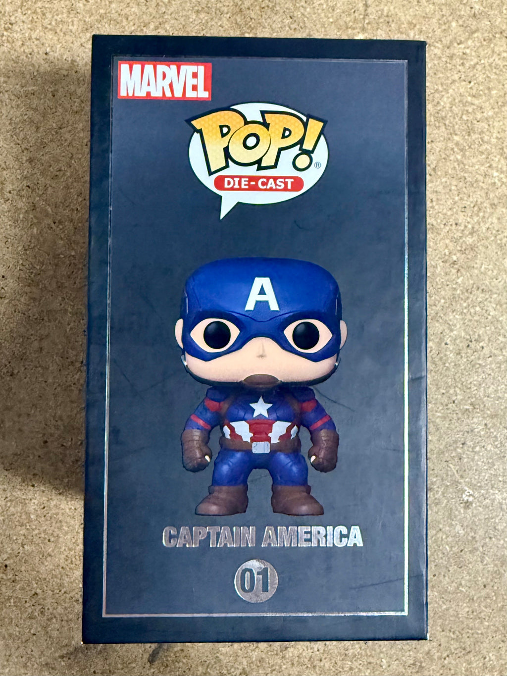 Funko Pop! Die-Cast Capitán América #01 Marvel MCU Civil War Exclusivo SDCC 2021