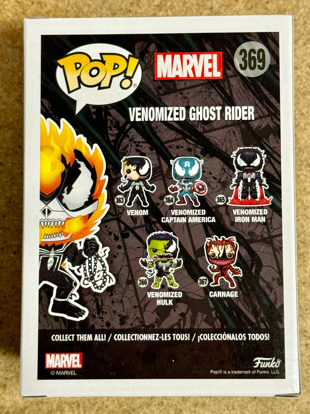Funko Pop! Marvel Motorista Fantasma Venenoso #369 Venom Exclusivo de Walmart 2018